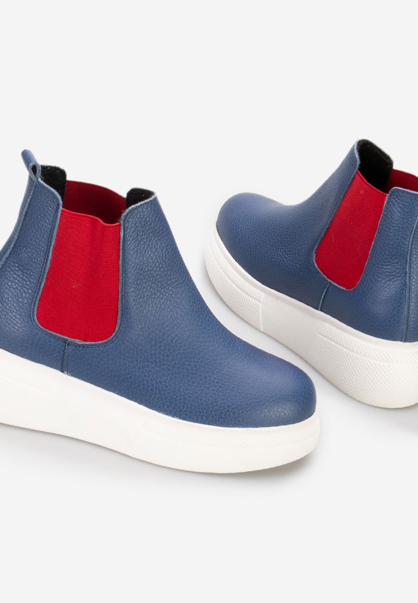 Ženski usnjeni gležnjari Kisalia Modra