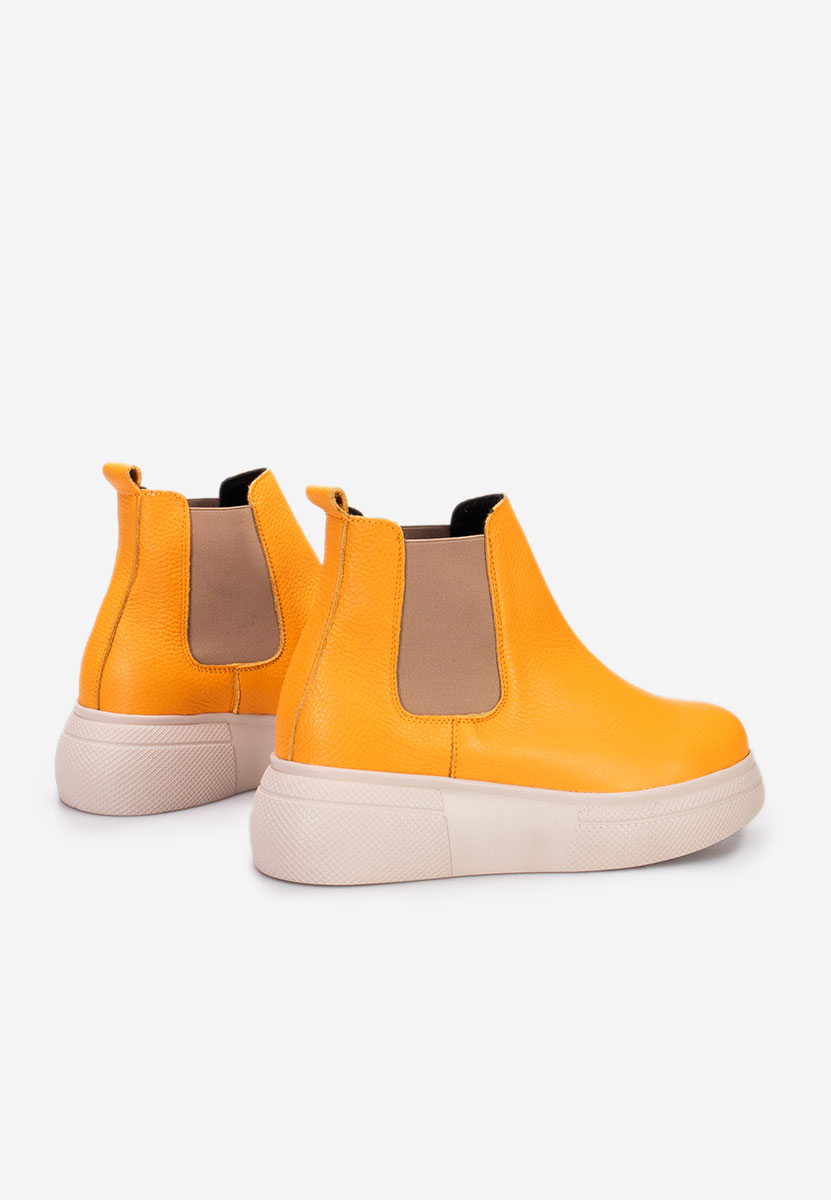 Ženski usnjeni gležnjari Kisalia Rumena