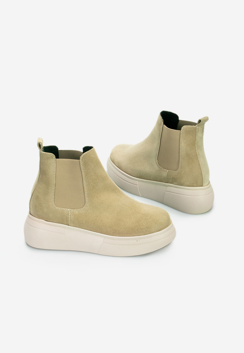 Ženski usnjeni gležnjari Kisalia V2 Bež