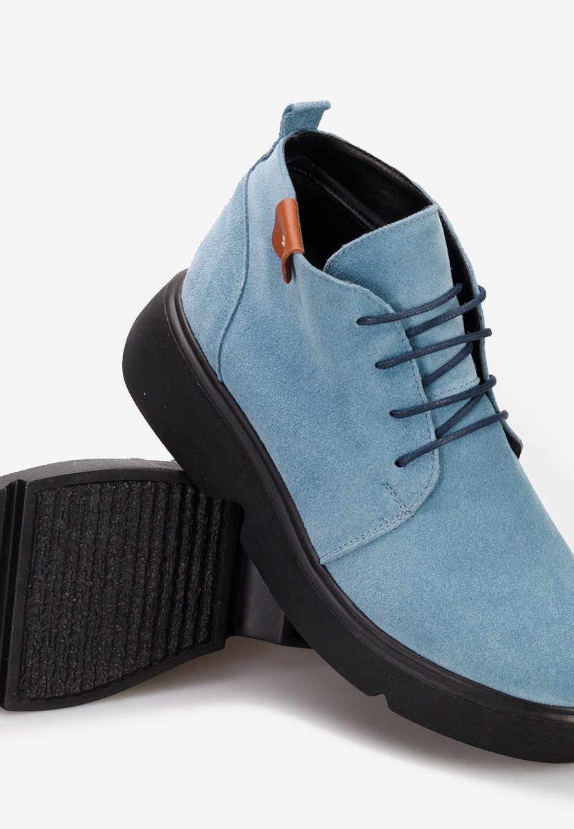 Ženski usnjeni gležnjari Arania Modra Ženski usnjeni gležnjari Arania Modra