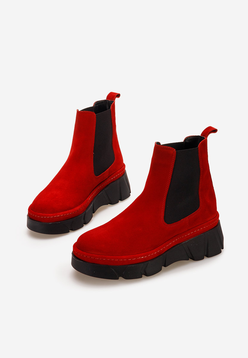 Ženski Chelsea gležnjarji Avelyn V2 Rdeča