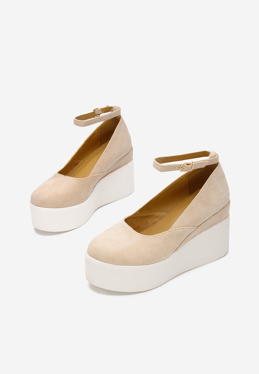 Čevlji s platformo Leanora bež