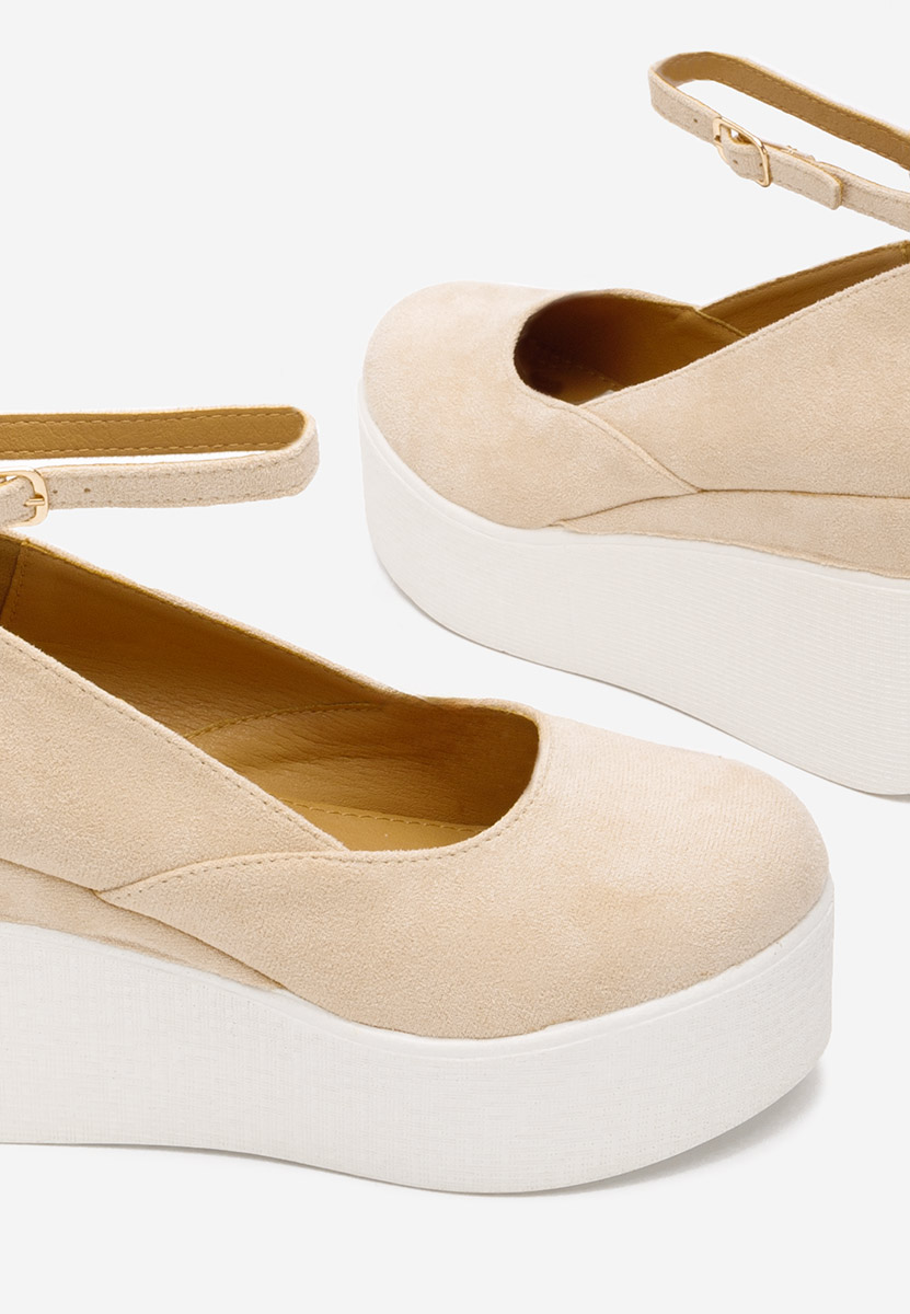 Čevlji s platformo Leanora bež
