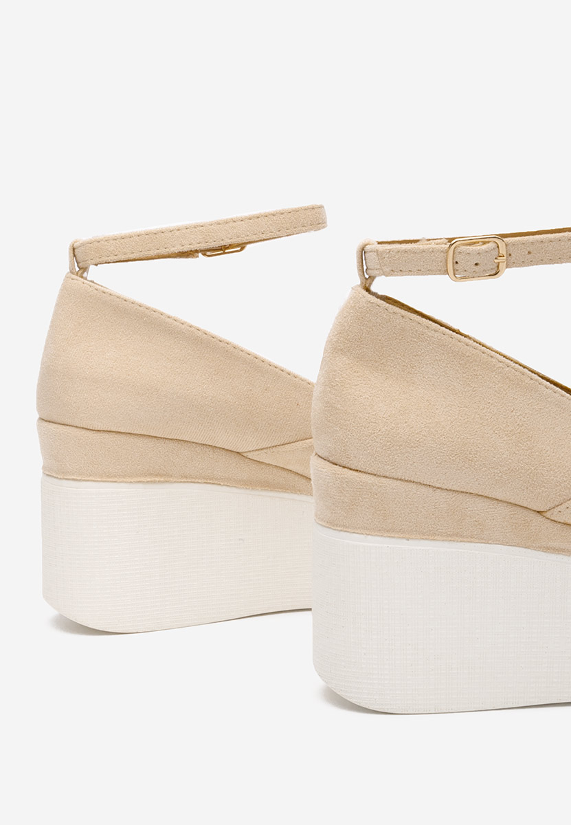 Čevlji s platformo Leanora bež