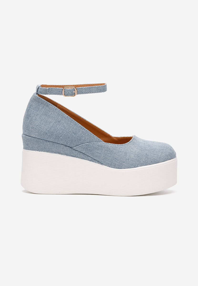 Čevlji s platformo Leanora modra