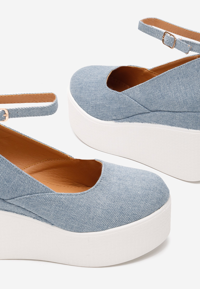 Čevlji s platformo Leanora modra