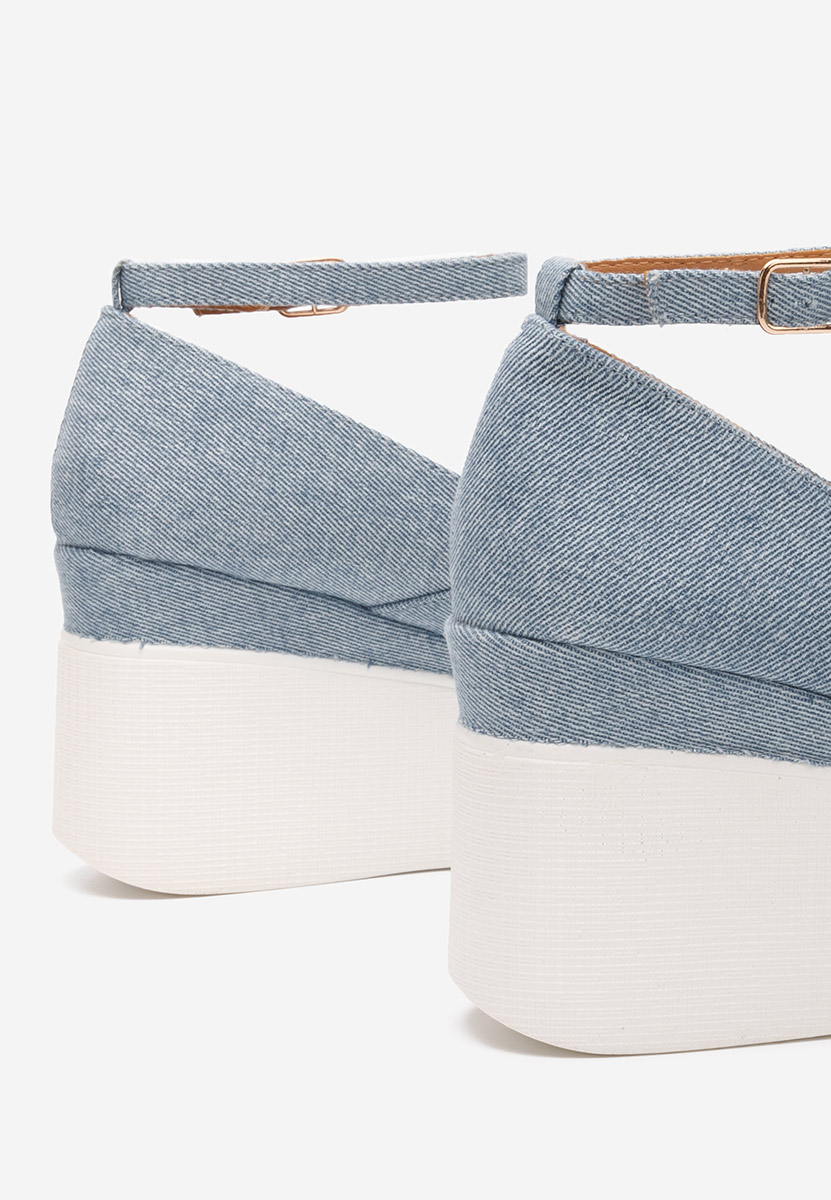 Čevlji s platformo Leanora modra