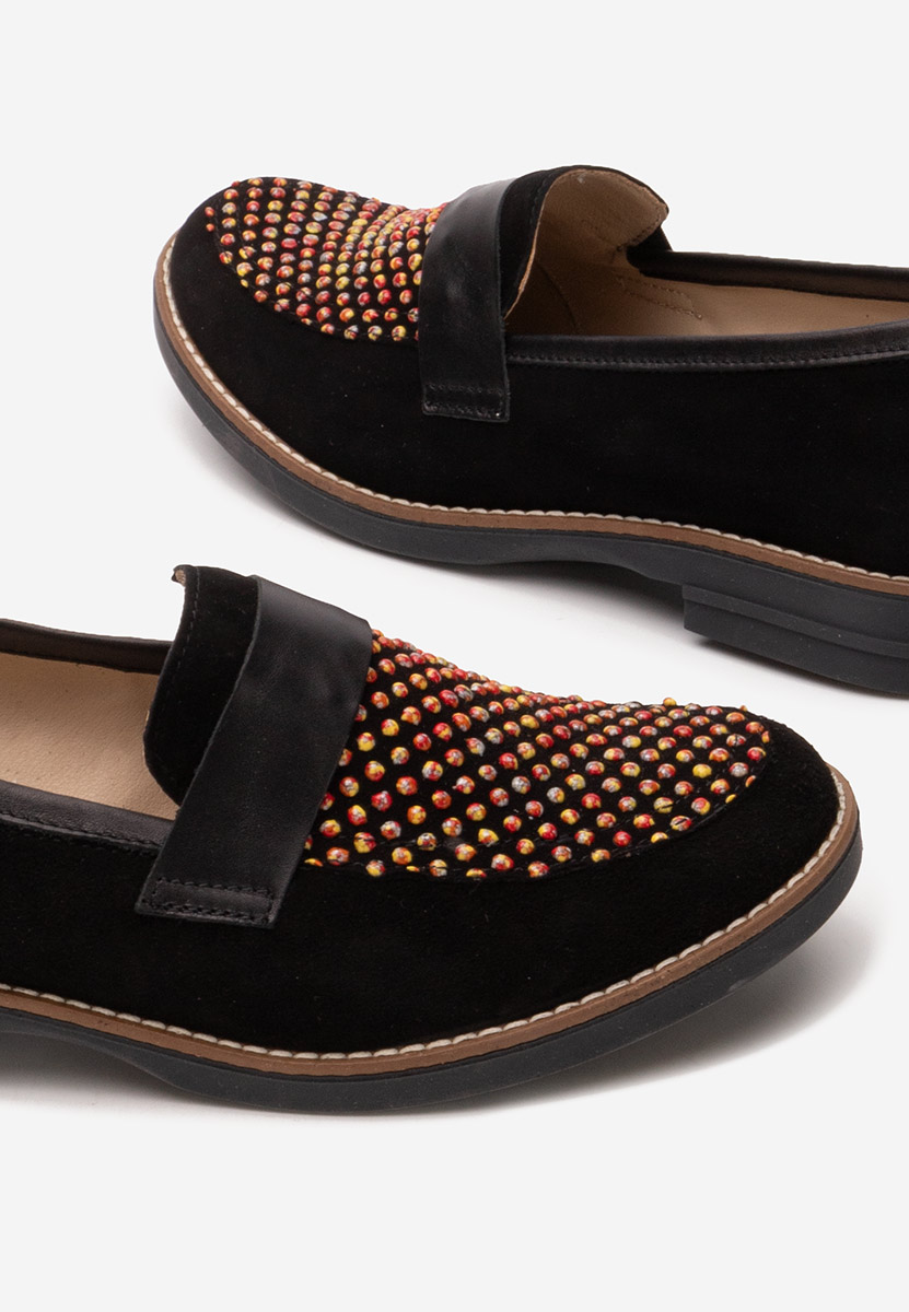 Usnjeni mokasini Aleda V2 črna