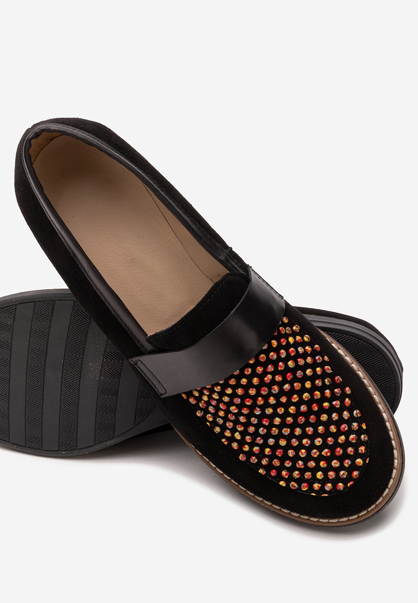 Usnjeni mokasini Aleda V2 črna