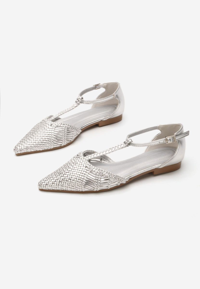 Ženske balerinke Paisley srebrne