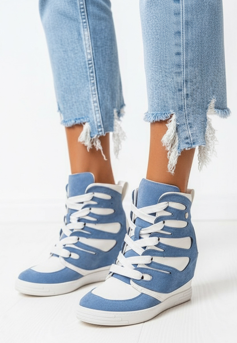 Superge s platformo Kaia modra