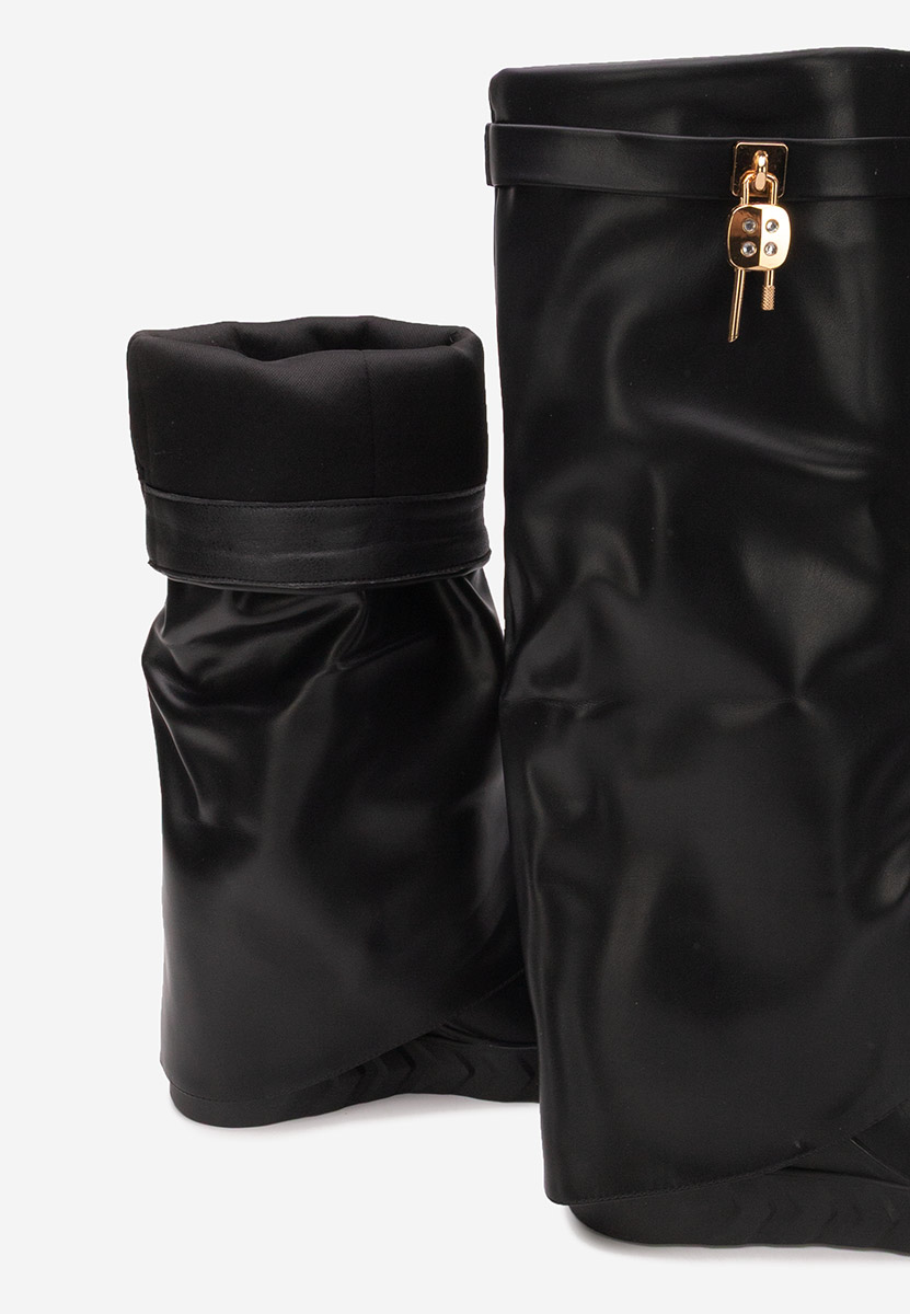 Škornji s platformo črna Ipira