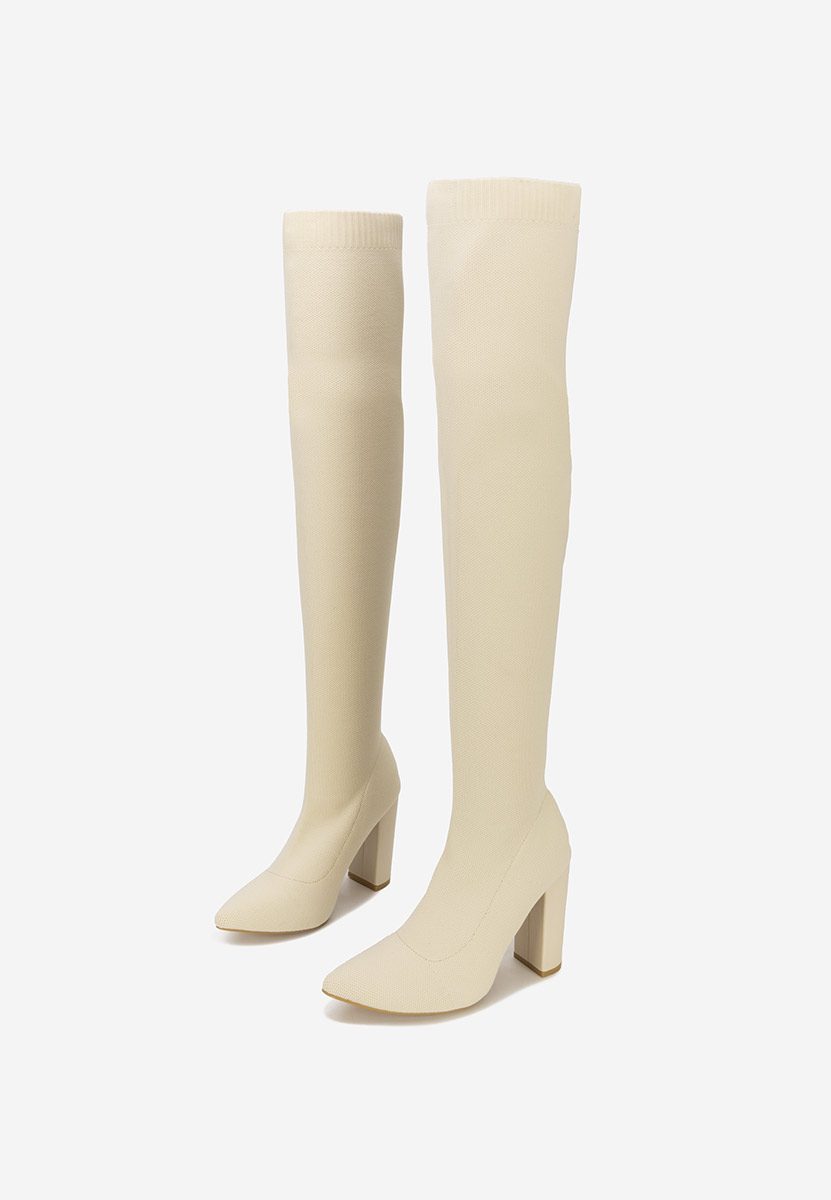 Škornji čez koleno Bež Herrera