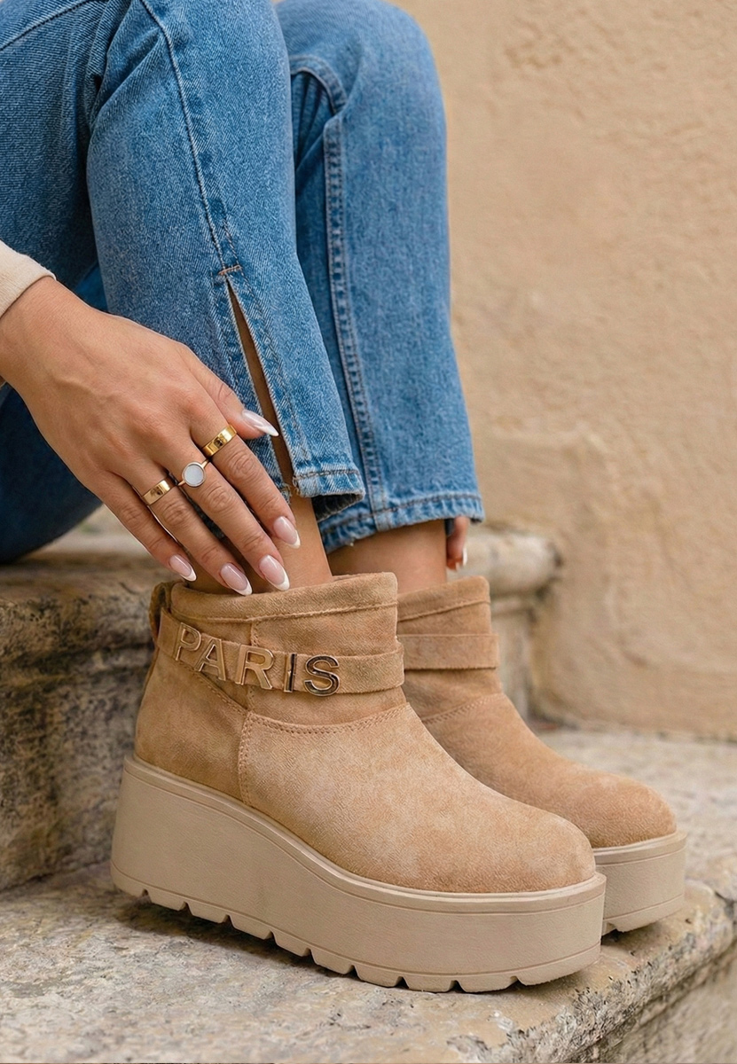 Gležnjari s platformo Alrima Kaki