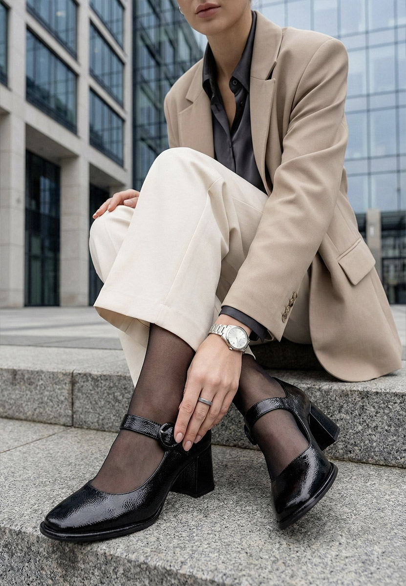 Ženski salonari Aoseja črna