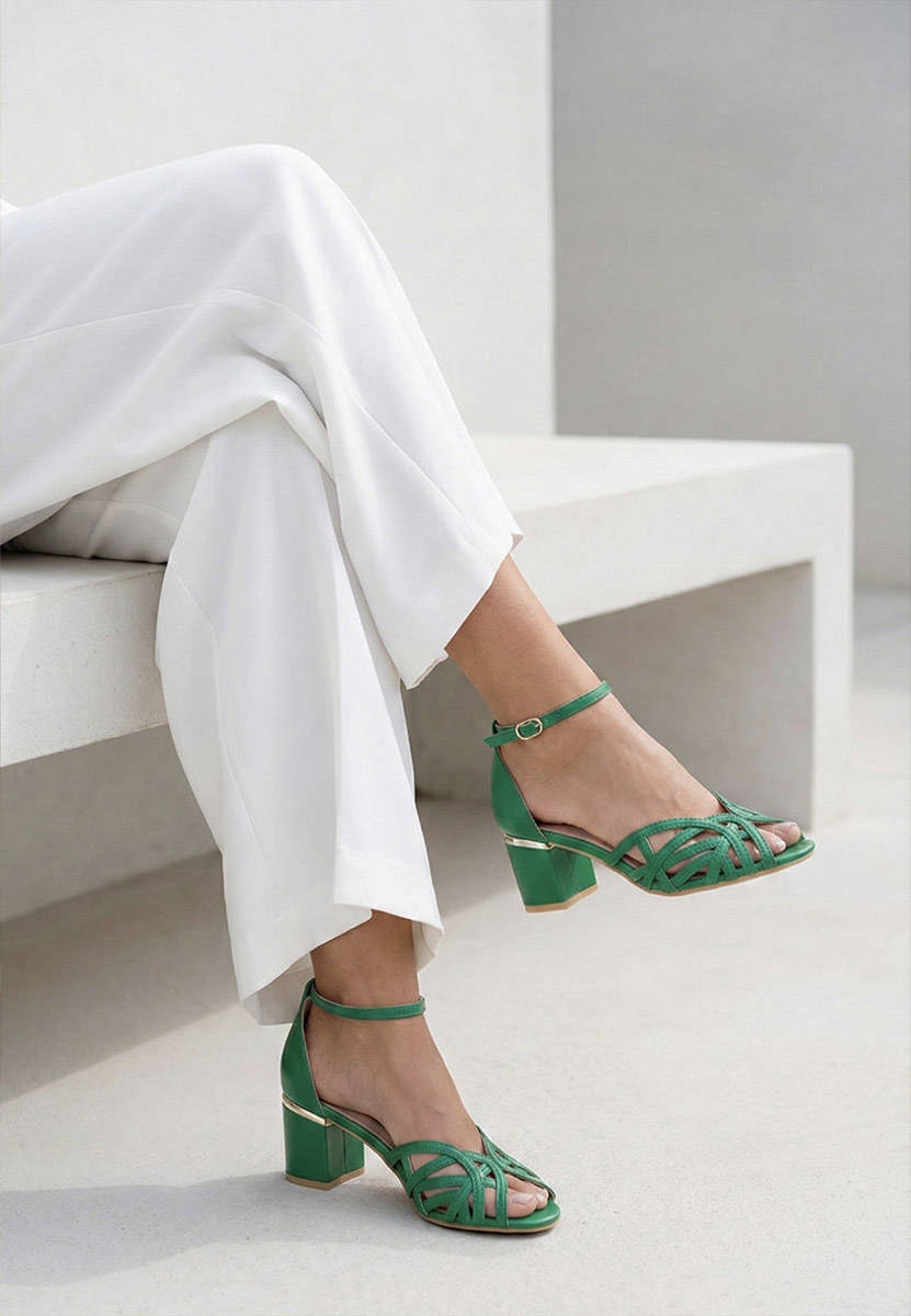 Ženski sandali Luigina zelena