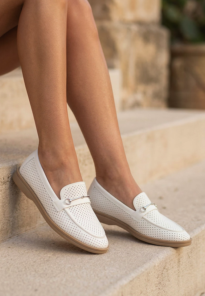 Ženski mokasini Morvana V2 Bela